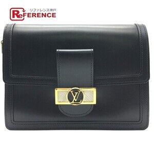 Louis Vuitton LV Lock Chain Dauphine Bag Calfskin Noir Black